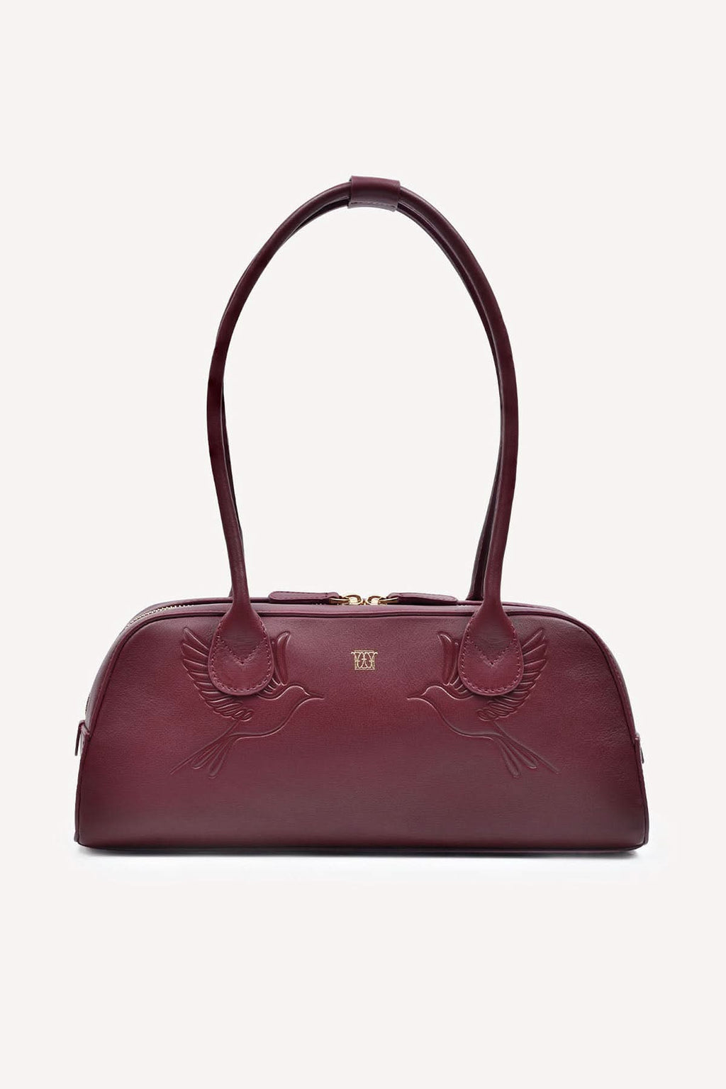 Celadon bordo kadın hakiki deri omuz çantası – minimal ve premium tasarım - Önden görünüm